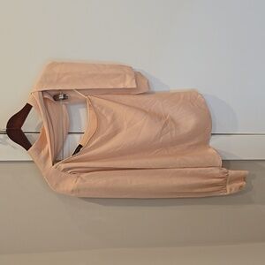 Light Pink One Shoulder Chic Silk Blouse